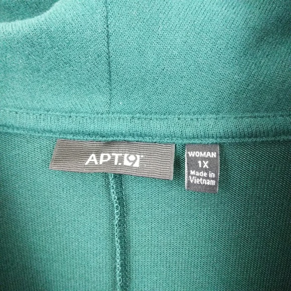 Forest Green Knit Tunic Sweater - 1X - Picture 5 of 5